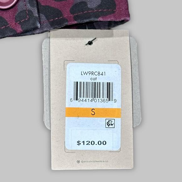 Levi’s Women’s Leopard Print Pink Utility Jacket - Size Small - Picture 6 of 7